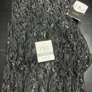 Zara Flared Semi-Sheer Sequin Leggings 9860/224